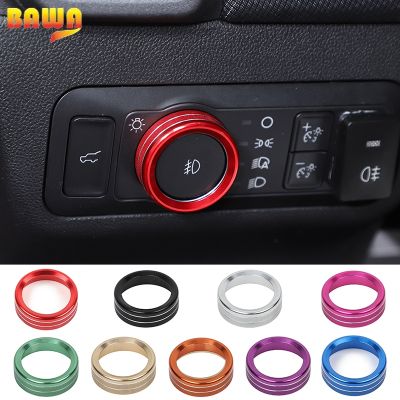 ﹍♟ BAWA Car Aluminum Alloy Headlight Switch Knob Decoration Ring Parts Accessories For Ford Bronco/Bronco Sport 2021 2022