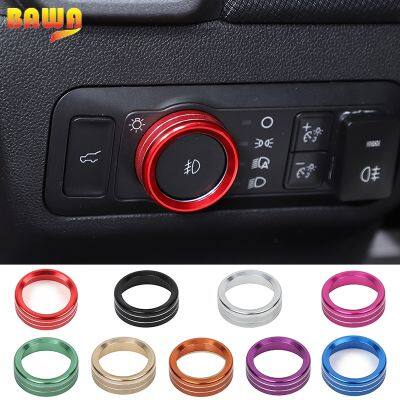 ﹍♟ BAWA Car Aluminum Alloy Headlight Switch Knob Decoration Ring Parts Accessories For Ford Bronco/Bronco Sport 2021 2022