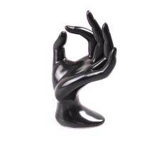 1 Pcs Lady Mannequin Ok Shaped Stand Hand Black Velvet Ring Bracelet Necklace Chain Watch Display Holder Stand 17.5 x 11x 7.5 cm