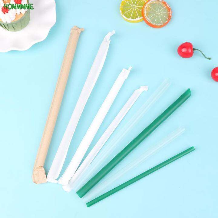 100Pcs Straws Plastik Boleh A Milkshake Wide Boba Bubble Tea Minum ...