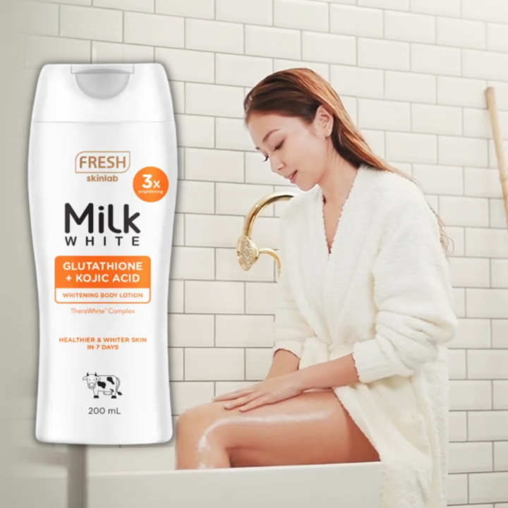 FRESH MILK WHITE GLUTATHIONE KOJIC WHITENING BODY LOTION 200ML Lazada PH