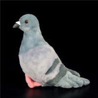 【CW】Simulation Pigeons Plush Toy Cute Grey White Rock Pigeon Dolls Small Letter Carrier Pigeons Bird Peace Doves Soft Stuffed Anima