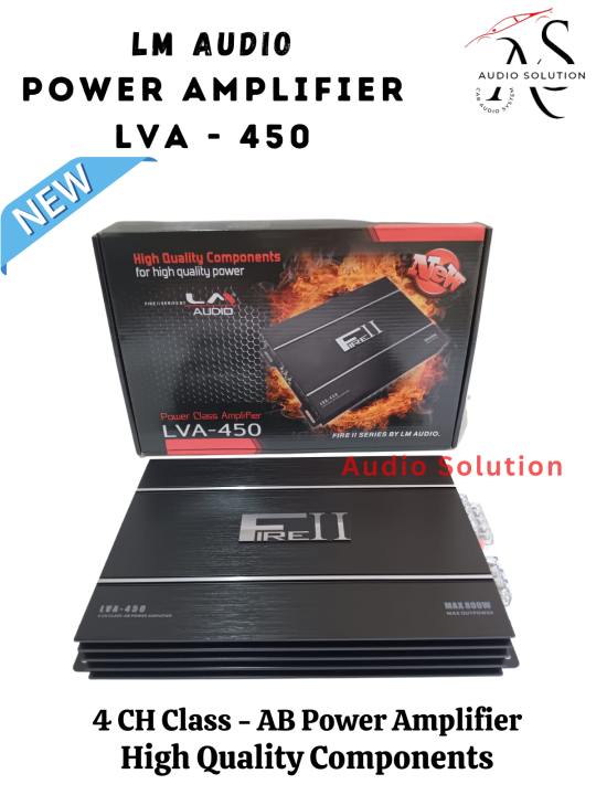 Power amplifier 4Channel LM AUDIO LVA 450 FIRE II - 4CH Class AB Power ...