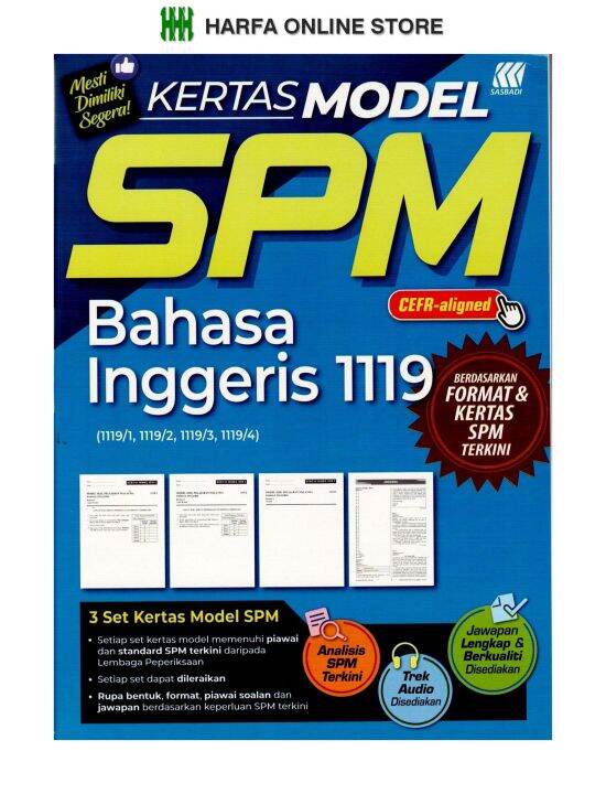 Buku Latihan : kertas Model SPM Bahasa Inggeris 1119 CEFR-aligned ...