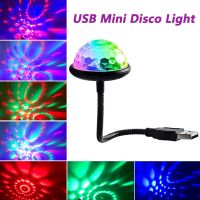 Dj Lighting Sound Party Auto USB Mini Disco Ball Lights RGB Multi Color Car Atmosphere Room Decorations Lamp Magic Strobe Light