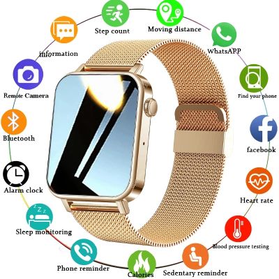 New Women Smart Watch Woman Fashion Watches Bluetooth Call Sports Multifunction Monitoring Ladies Smartwatch+Box