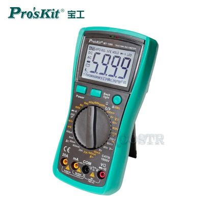 Proskit MT-1280 3 5/6 True RMS อัตโนมัติความแม่นยำสูงจอแสดงผลดิจิตอลป้องกันการเผาไหม้การทดสอบอุณหภูมิตัวเก็บประจุมัลติมิเตอร์