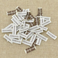 50pcs Classic Handmade Woven Washable Garment Label For DIY Craft Sewing On Women Bag Hat Shoes Tags Accessories Stickers Labels