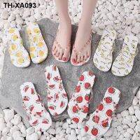 The new summer fruit flip-flops female net infrared fashionable joker han edition ins cute girl sand skid