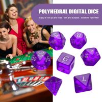 7ชิ้น/เซ็ตเกมกระดานชุดลูกเต๋า Polyhedral 7-ตายสำหรับ D4 TRPG DND D6 D8 D10 D12 D20ลูกเต๋าสำหรับบอร์ดการ์ดเกมคณิตศาสตร์เกมอุปกรณ์เสริม