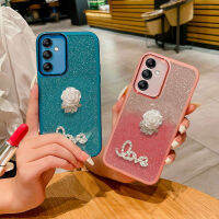 เคสโทรศัพท์Samsung Galaxy S23 FE S23+ S23 Ultra 5G ใหม่2023เลนส์กล้องถ่ายรูปโทรศัพท์ดีไซน์ฟิล์มติดไฟรถด้วยปลอกอ่อนประดับกุหลาบหรูหราเคสSamsung S23 FE 5G