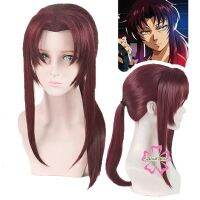 Anime BLACK LAGOON Rebecca Revy Cosplay Wine Dark Red Ponytail Long Styled Synthetic Hair Halloween Carnival Party + Wig Cap