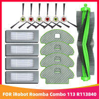 สำหรับ IRobot Roomba Combo R113840เครื่องดูดฝุ่นหุ่นยนต์หลักแปรงด้านข้างแปรง Hepa Filter Mop Cloths Rag อะไหล่อุปกรณ์เสริม