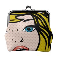 Women Coin Purse Card Holder Wallet Pop Art Woman Face Metal Frame Change Purse For Girls Small lipstick Coin Bag