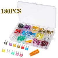 【YF】 200/180/150/120/100/80/50pcs Mini Small Size Blade Type Car Fuse Assortment for Auto Truck with Plastic Box Clips