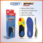 Lót giày thể thao nam nữ Genky Sport 7 lớp, tăng 2cm chiều cao, chống sốc