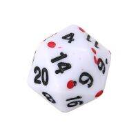 ；。‘【； 7Pcs White Red Polyhedral Digital Dices D4 D6 D8 D10 D12 D20 Multi-Side Dice For Board Game Playing