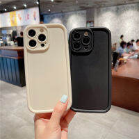 เคสป้องกันเลนส์เนื้อด้านนิ่มสำหรับ IPhone 11 12 13 14 15 Pro Max เคสสีทึบเคสโทรศัพท์ซิลิโคนเคสโทรศัพท์กันกระแทก