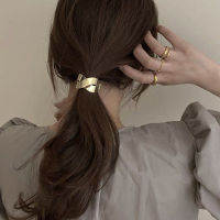 Korea Metal Geometric Elastic Hair Bands Rubber Band Hair Accessories For Girls Hair Ties Gum for Hair Ponytail Holder Scrunchie