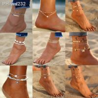 Bohemian Gold Butterfly Anklets For Women Fashion Siilver Color Beads Anklet Summer Beach Ankle Bracelet Foot Chain Jewelry