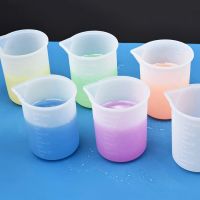 hotx【DT】 100ml Silicone Measuring Cup Transparent With Scale Food-Grade Separating Cups Epoxy Resin Jewelry Making Tools