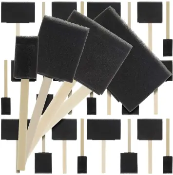 3 Paint Sponges for Painting, 50pcs Rectangle Painting Sponge Foam Brush,  Black