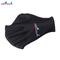 DIVE&amp;SAIL 2mm Neoprene s Swimming Webbed Gloves Swimming Paddles Black Wet Scuba Gloves Diving Gloves Women Palm Gloves