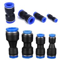 ✁✙ Pneumatic Fittings Fitting Plastic Connector PU 4mm 6mm 8mm 10mm For Air water Hose Tube Push in Straight Gas Quick Connection