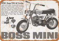 ป้ายดีบุกใหม่อะลูมิเนียม1970 Rupp Boss Minibikes ขนาด11.8X7.8นิ้ว0727