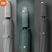 เหมาะสำหรับ Xiaomi ร่มพกพาสำหรับผู้หญิงร่มพับอัตโนมัติพร้อมไฟ Led กันลมขนาดใหญ่ที่แข็งแรงสำหรับฝนแดด