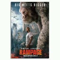 Rampage Movie Art Posters พิมพ์บนผ้าใบ Frabic Wall Picture สำหรับห้องนั่งเล่นตกแต่งบ้าน Liyanhong2