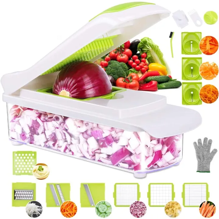 14 in 1 Veggie Food Cutter Onion Chopper Spiralizer Vegetable Slicer