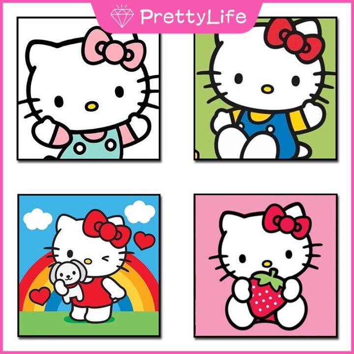 pl-5d-ภาพวาดเพชรใหม่เต็มเพชร-hellokitty-diy-เพชรเย็บปักถักร้อยภาพวาดตกแต่งปักครอสติคริสตัลจิตรกรรม30x30เซนติเมตรอะคริลิเพชรภาพจิตรกรรมฝาผนัง