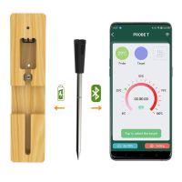 ﹍◘□ Wireless Meat Thermometer Remote Digital Kitchen Cooking Food Meat Tools Smart Digital Bluetooth Barbecue Thermometer