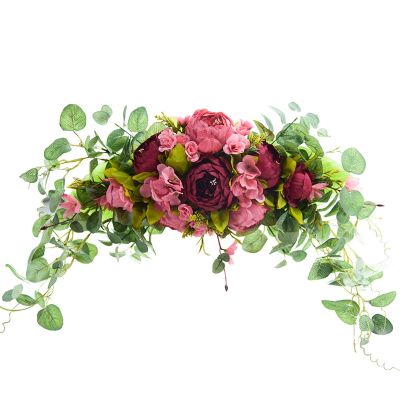 Artificial Peony Wedding Wreath Arch Arrangement Lintel Hanging Wreath Wall Decoration Home Decoration Party Supplies