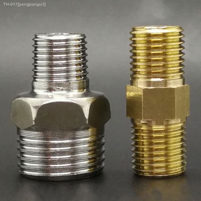 ✹♟☼ Brass Pipe Hex Nipple Fitting Quick Coupler Adapter 1/8 1/4 3/8 1/2 BSP Male To Male Thread Reducer Water Oil Gas Connector