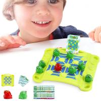 Frog Chess Set Flying Chess Board Game Strategy Board Game Educational Toys With Jumping Frog Design Toddler Puzzles With Game Cards For Adults And Kids reasonable