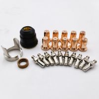 23pcs Non HF Arc Torch Nozzle Tip Electrode Swirl Ring Shield Spacer Consumables Kit For PT-40 PT-60 IPT60 PT60 Air Plasma Torch Welding Tools