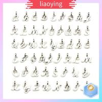 LIAOYING 182Pcs มินิมินิ จี้ห้อยตัวอักษร ABC โลหะผสมอัลลอยด์ เงินสีเงิน ตัวอักษรห้อยเสน่ห์ อุปกรณ์เสริมเสริม จี้รูป A-Z 26ตัวอักษร สำหรับสร้อยคอ