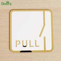 Dolity แผ่นโลหะอะคริลิคสำหรับห้องน้ำป้ายห้องน้ำสี่เหลี่ยมทนทานสำหรับสำนักงานธุรกิจ