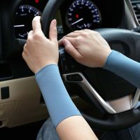 ❣ Summer Ice Silk Sports Protect Wrist Wristband Mens Thin Outdoor Sports Breathable Elastic Sunscreen Wrist Cover Women