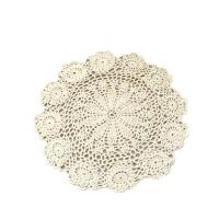 Placemats Decorative Cloth Wedding Table Lace Cotton Place Hand Round Crocheted