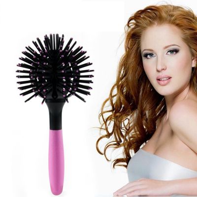 New 3D Round Hair Brushes Comb Salon Make Up 360 Degree Ball Styling Tools Magic Detangling Hairbrushes Heat Resistant Hair Comb