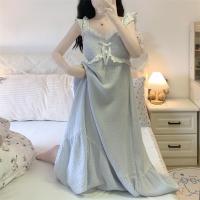 Ao Dai 300 ปอนด์บวกขนาดฤดูร้อนหวานเจ้าหญิงลมฟั่น Sleepdress ลูกไม้ V-Neck Sleepwear ผู้หญิงอ้วนมม. แม็กซี่ ใหม่