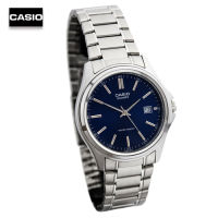 Velashop นาฬิกาข้อมือผู้ชายคาสิโอ Casio Standard  สายสแตนเลสสีเงิน หน้าปัดน้ำเงิน รุ่น MTP-1183A-2ADF, MTP-1183A-2A, MTP-1183A