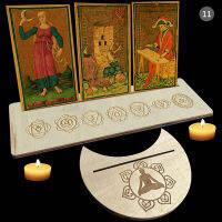 E Suggestione 2/4pcs ไม้ TAROT Card Stand for Witch divination เครื่องมือแสดงผู้ถือแท่นบูชา