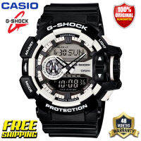 ต้นฉบับ G-Shock GA400 ผู้ชายกีฬานาฬิกาคู่แสดงเวลา 200 เมตรกันน้ำกันกระแทกเวลาโลก LED แสงอัตโนมัติรับประกัน 4 ปี GA-400-1A (ใหม่แท้)