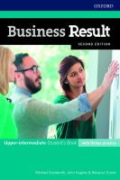 Bundanjai (หนังสือเรียนภาษาอังกฤษ Oxford) Business Result 2nd ED Upper Intermediate Student s Book Online Practice (P)