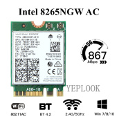 AC 8265NGW 867Mbps WIFI + Bluetooth 4.2 NGFF Card Cho Intel Wireless Dual Band 2.4Ghz,5Ghz
