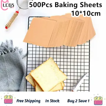 500 Pcs Unbleached Parchment Paper Baking Sheets 4X4 Inches Non